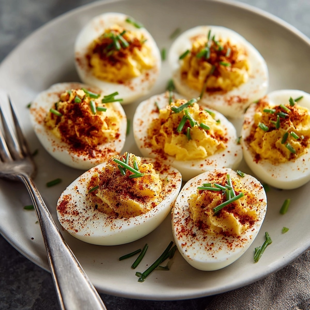 Homemade Smoked Paprika Deviled Eggs are the perfect festive appetizer for your holiday brunch.