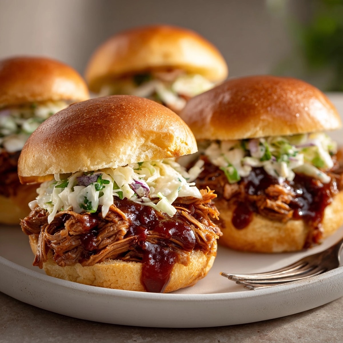 Easy and delicious, these BBQ Pulled Pork Sliders are ideal for feeding a crowd.