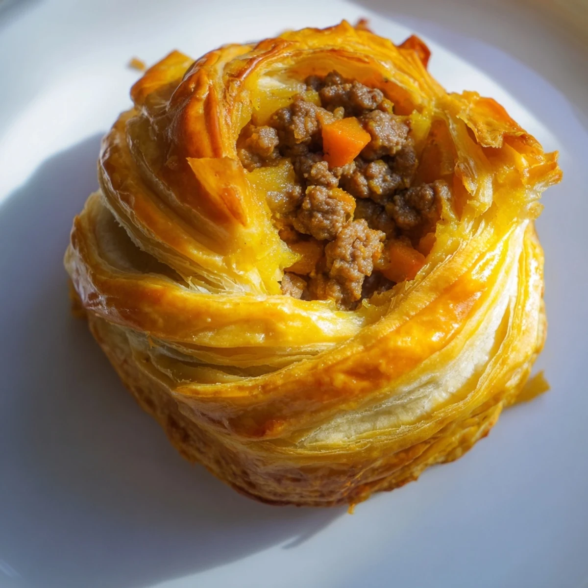 Savory Japanese curry pie muffins baked to golden perfection for a comforting snack.  