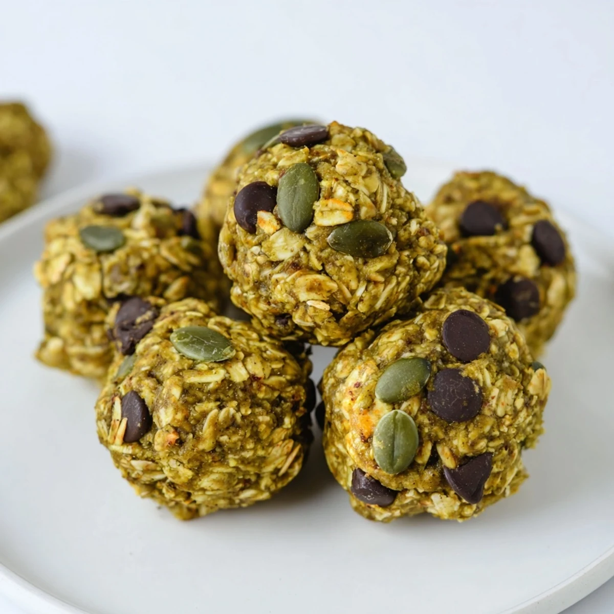 Matcha Pumpkin Muffin Balls