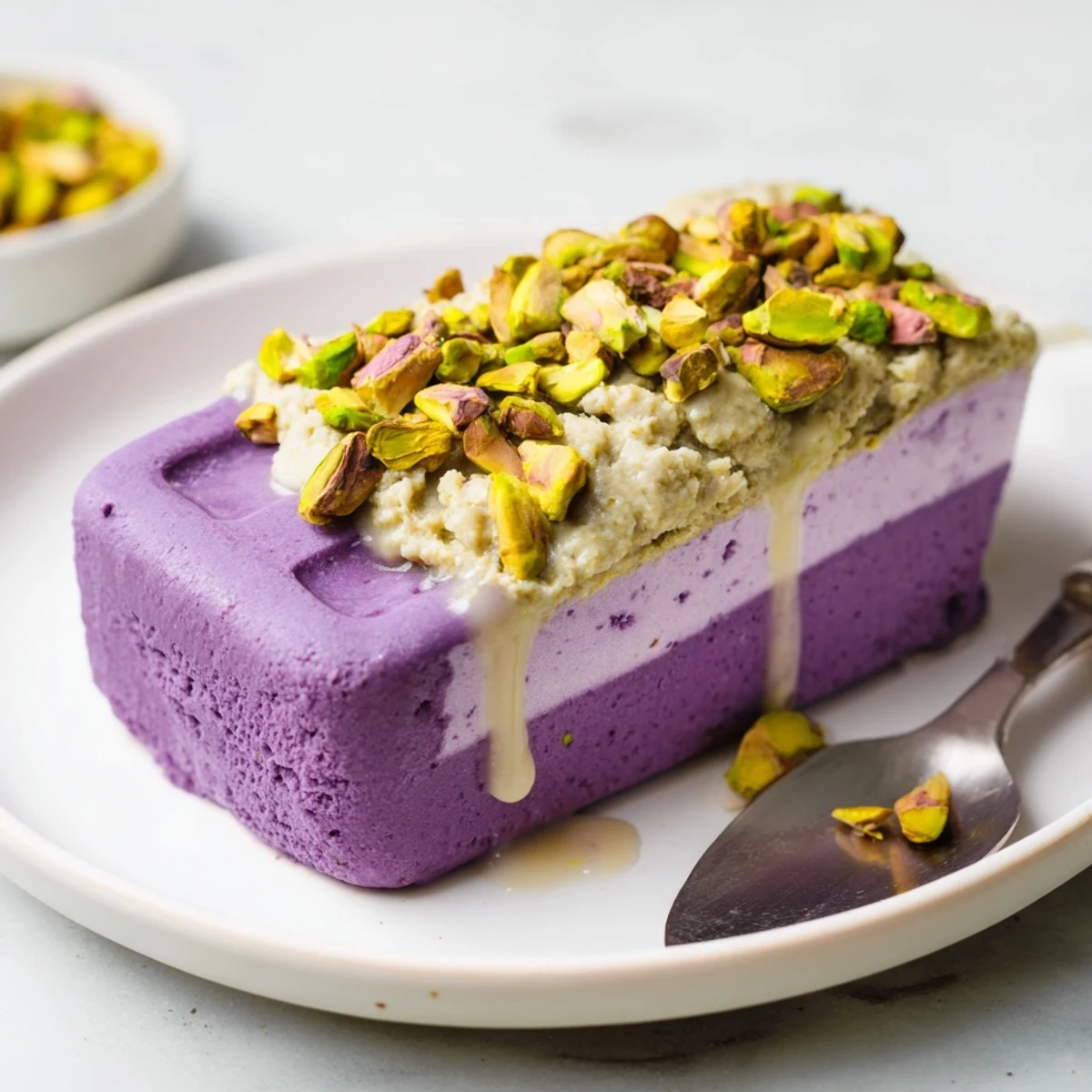 Ube Pistachio Ice Cream Bars