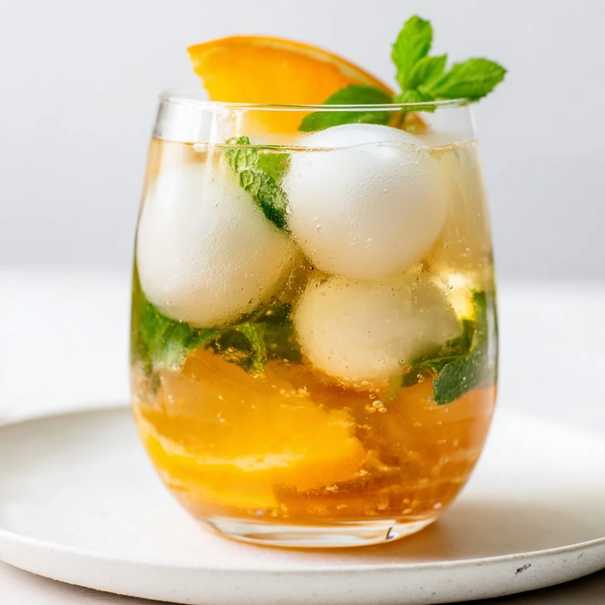 Lightly sparkling probiotic soda mocktail, a perfect summer drink for gut health.