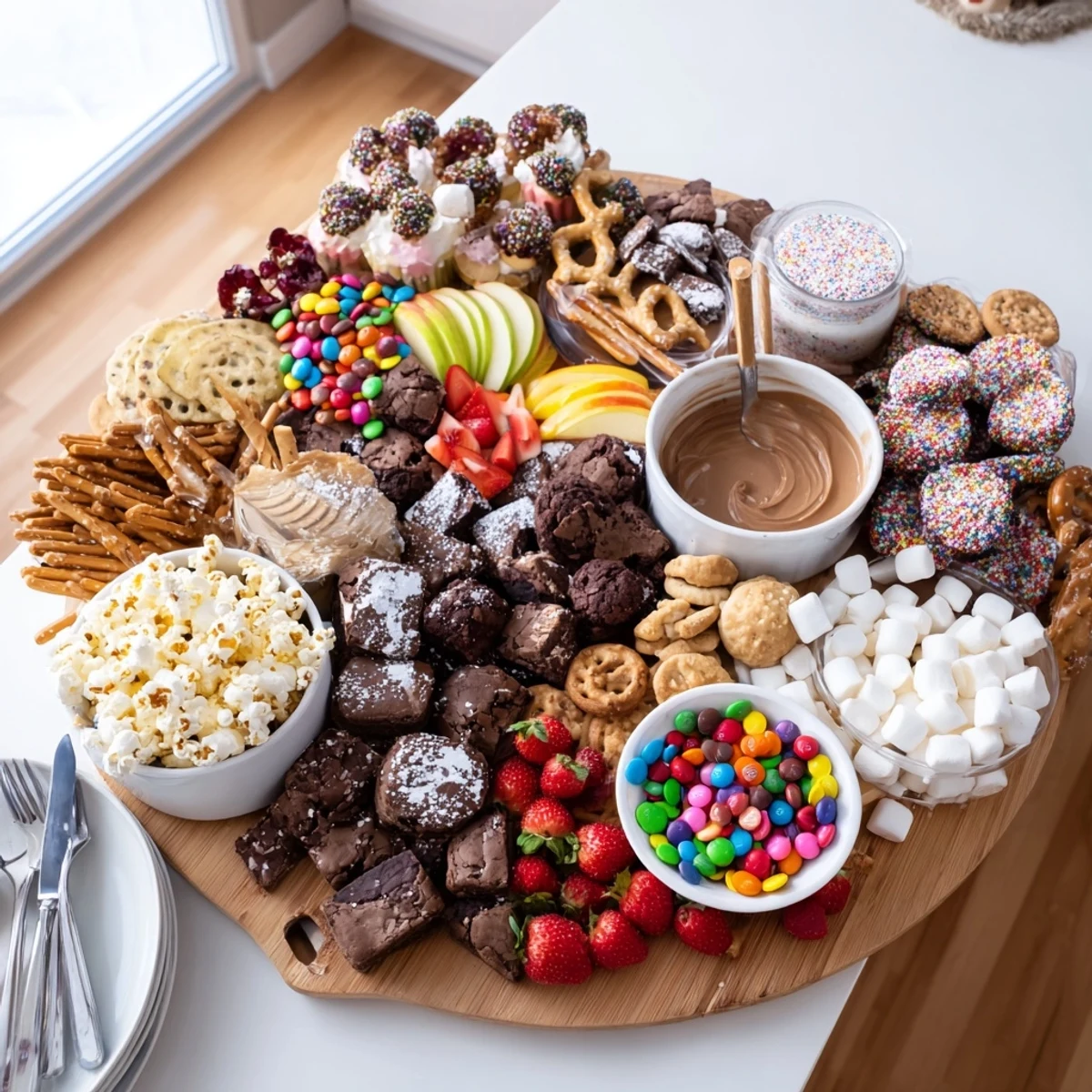 Delightful dessert boards with themed snacks create a festive sweet treat experience.  
