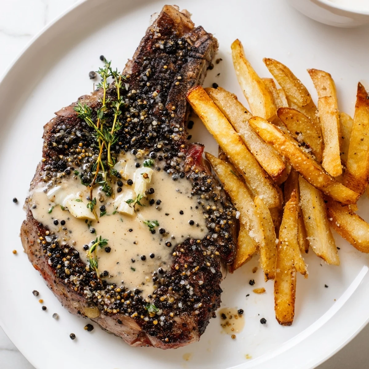 Classic Peppercorn Ribeye Fries