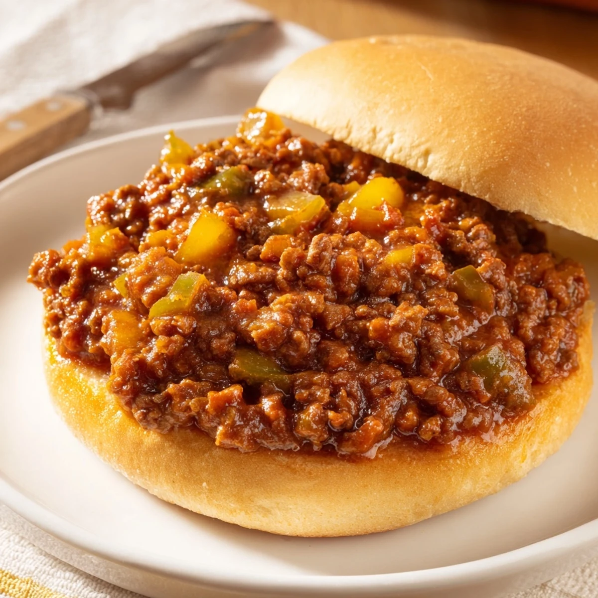 Steaming, savory Sloppy Joes piled high on toasted buns, ready for a comforting bite.