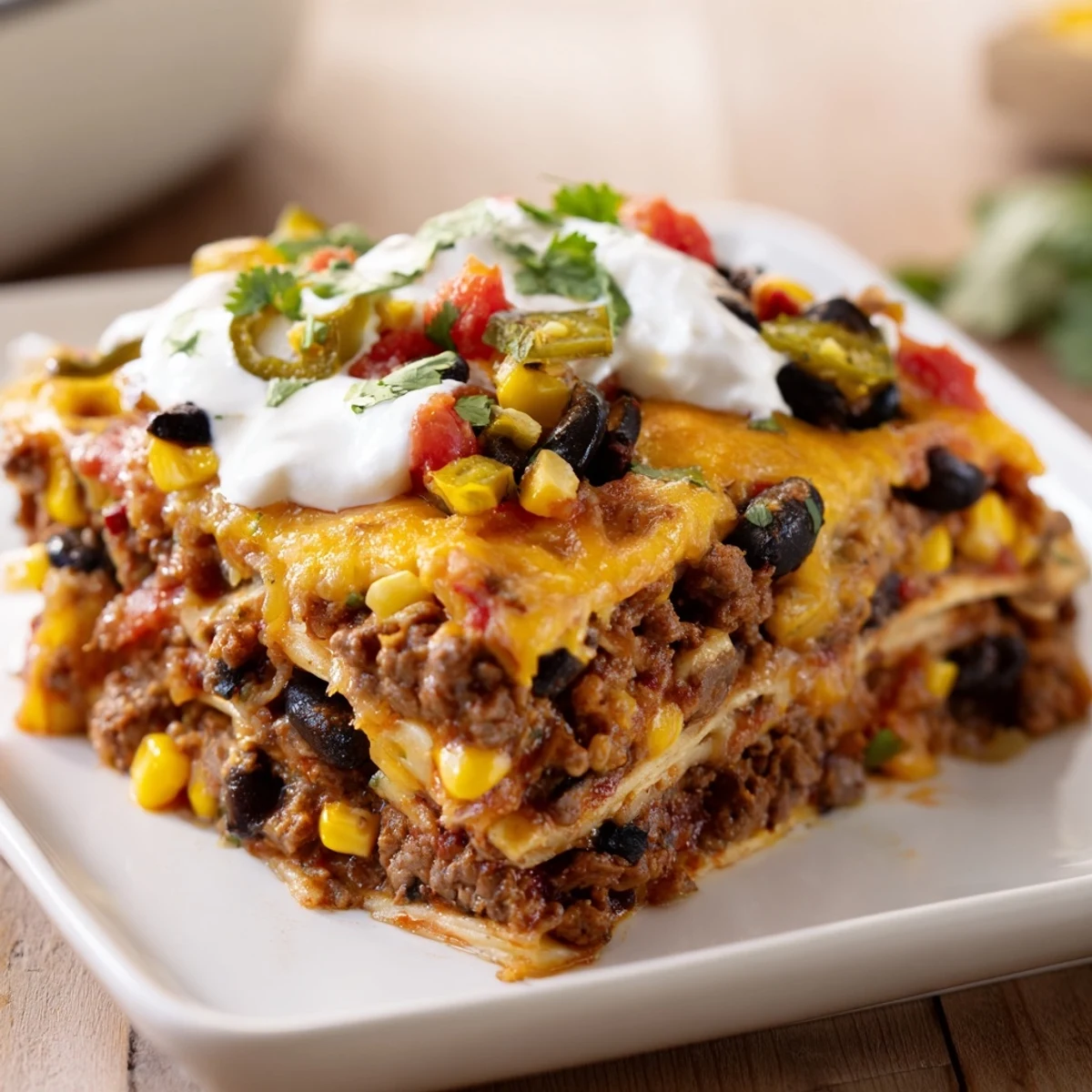 Taco Lasagna Fusion Dish