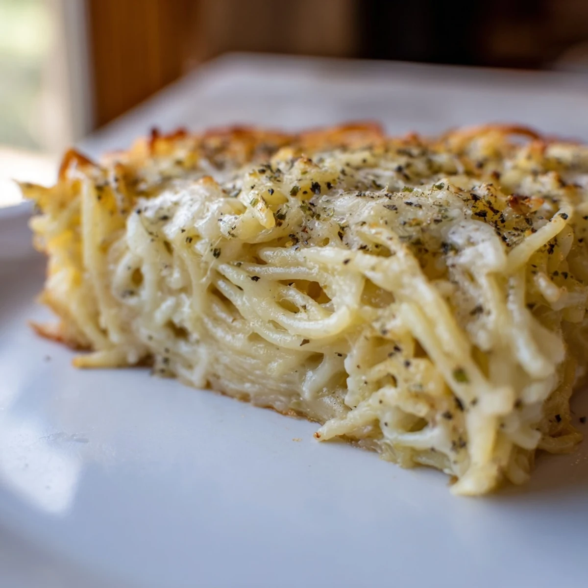 Imagine the savory aroma: a sliceable Cacio e Pepe Pasta Pie, bubbling and golden.
