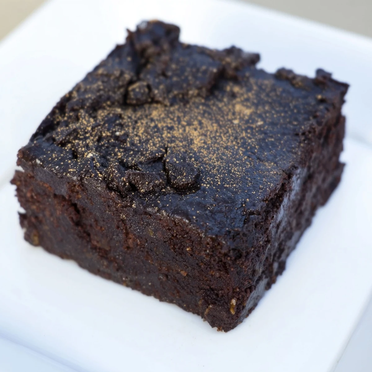 Close-up of decadent, gluten-free Pumpkin Workout Brownies, delicious in every chocolatey bite.