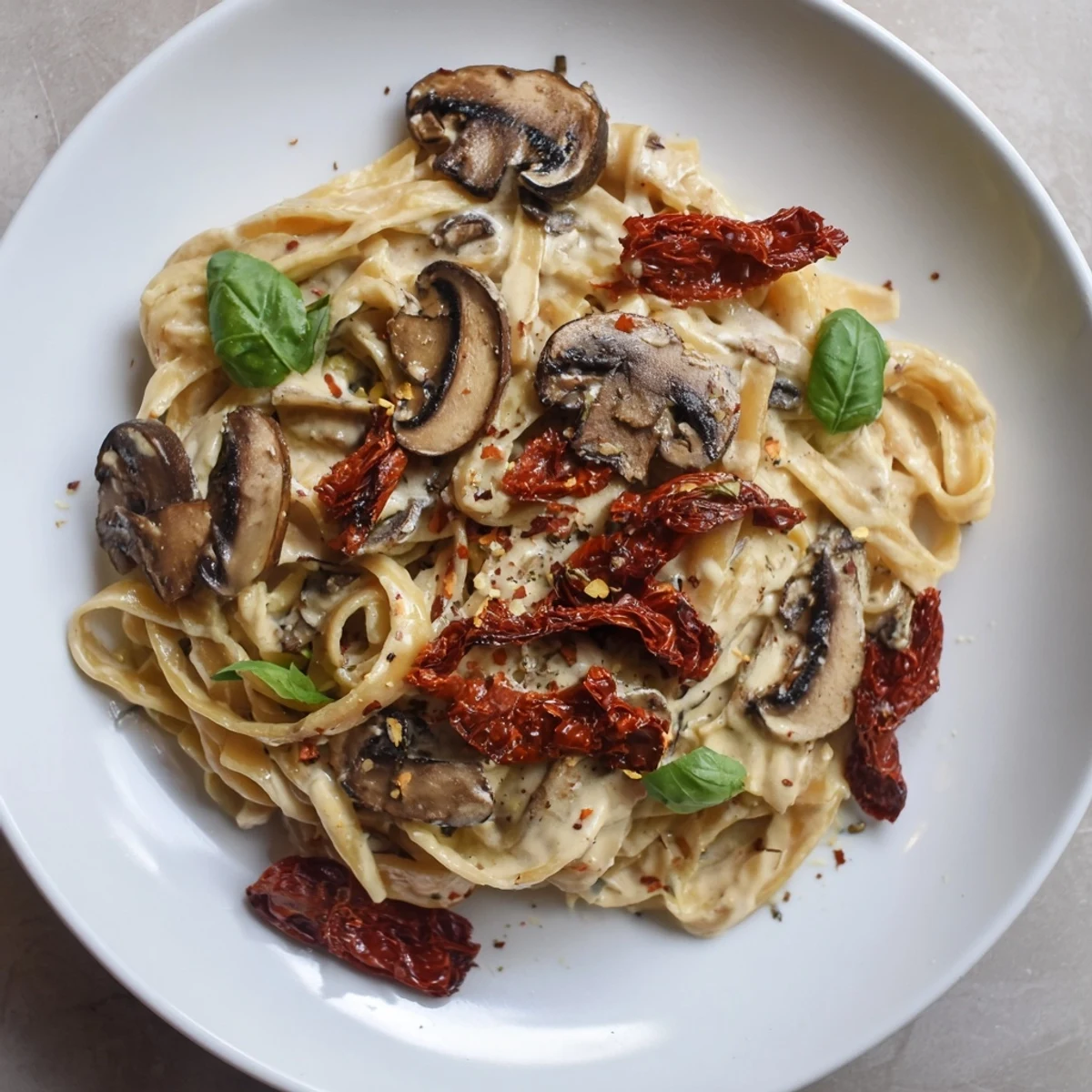 This rich and flavorful Vegan Marry Me Mushroom Pasta features golden mushrooms and a luscious, dairy-free sauce.
