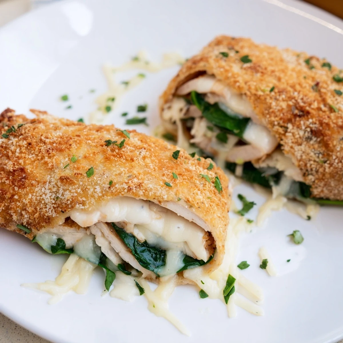 Delicious Chicken Piccata Crunch Wrap, showcasing the layered filling and crispy tortilla shell.