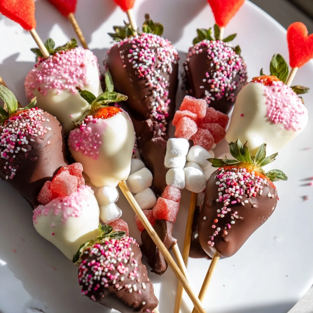 A beautifully arranged Cupid's Arrow Candy Tray, perfect for a romantic, visually stunning Valentine's Day.