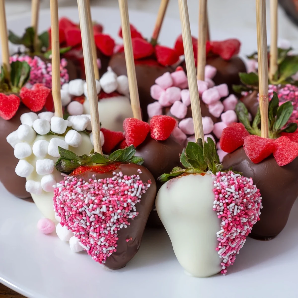 Sweet, heart-shaped gummy candies and chocolate-covered strawberries adorn this easy Cupid's Arrow Candy Tray.