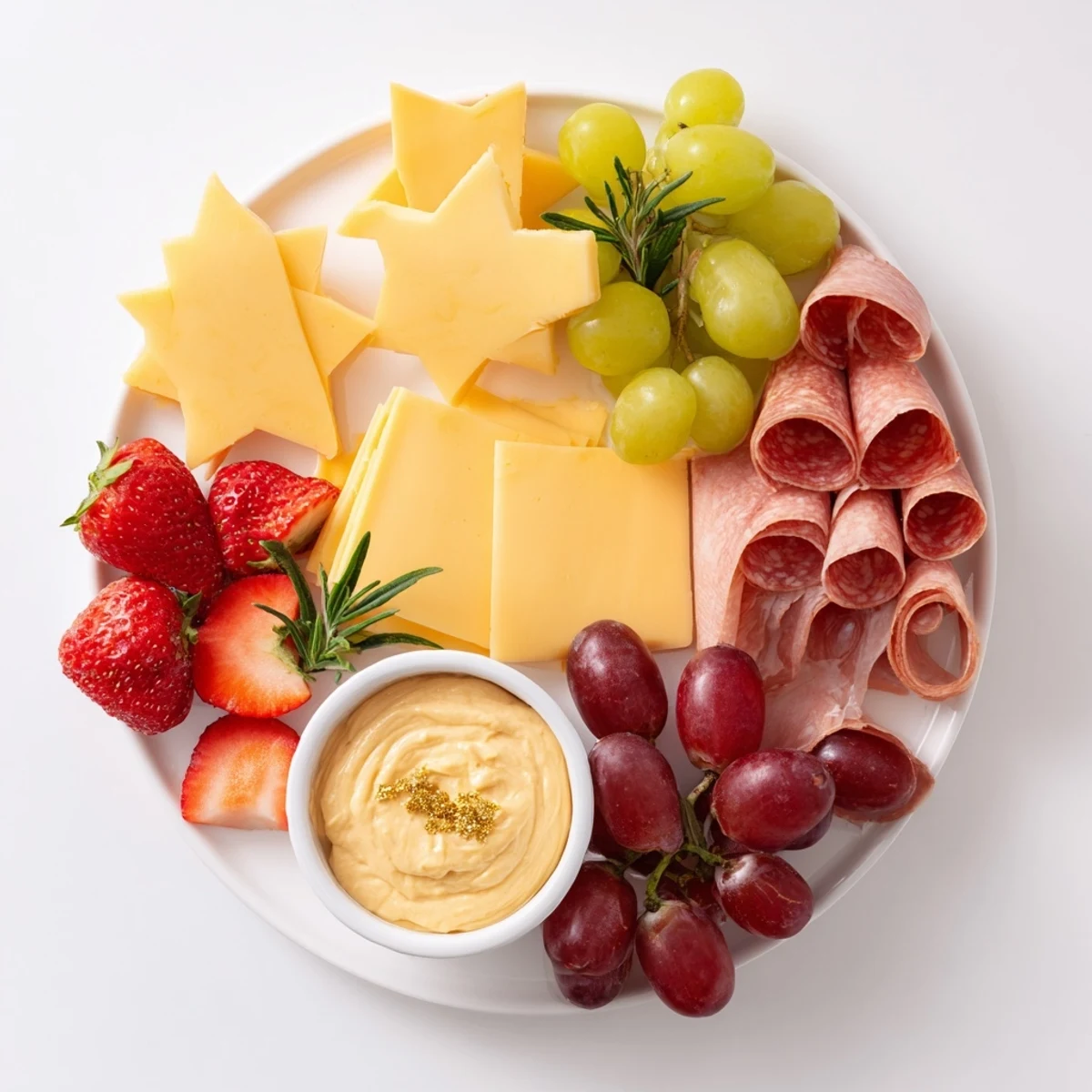 A festive Happy New Year 2026 Star Board, overflowing with star-shaped appetizers for a memorable celebration.