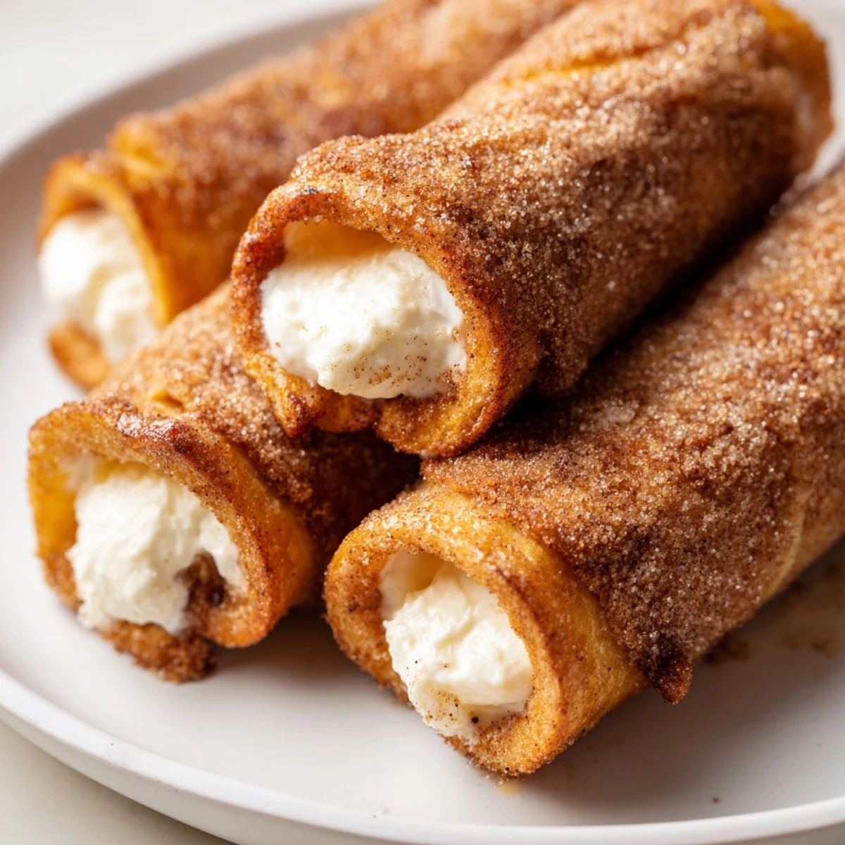 Delicious Easy French Toast Roll-Ups, golden brown and coated in cinnamon sugar, perfect for breakfast.