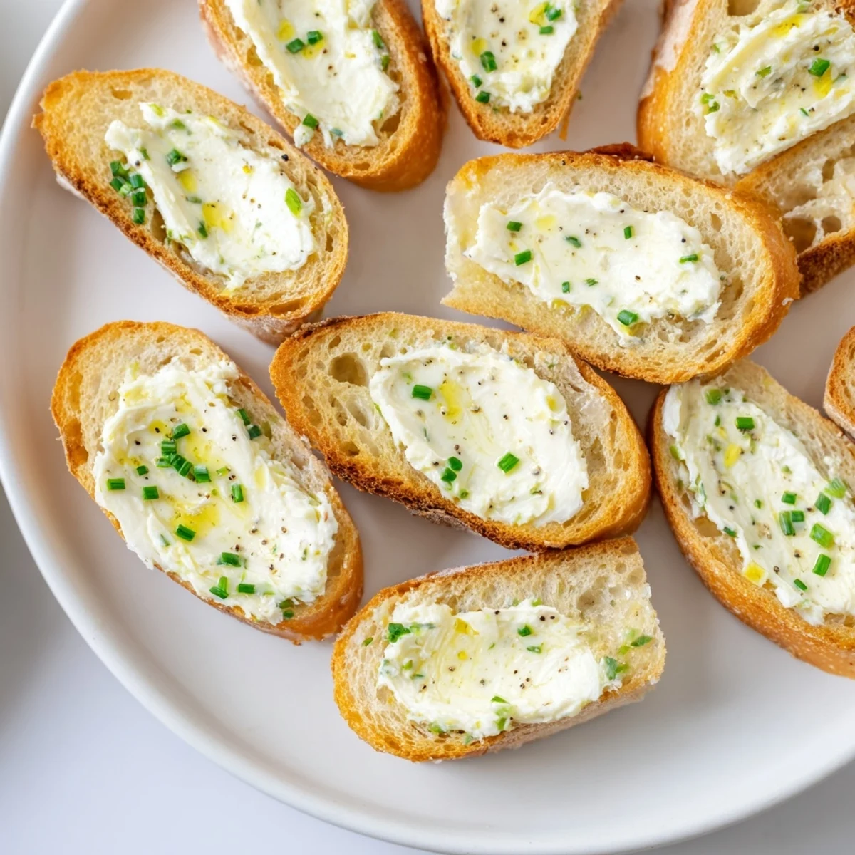Fragrant Vodka Butter Crostini showcasing a close-up of buttery, golden-brown toasted bread slices.