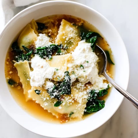 Hearty lasagna soup bursting with rich flavors, perfect for chilly evenings.  