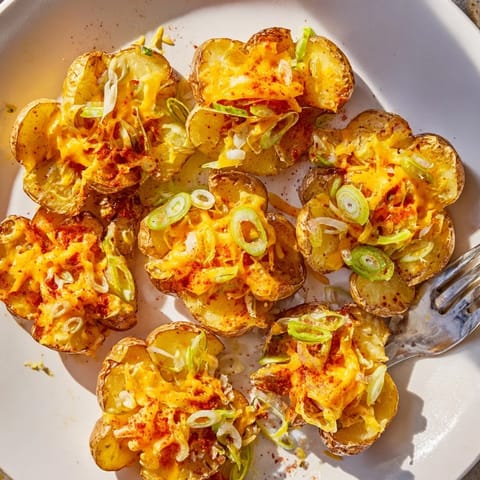 Smashed Green Onion Potato Bombs