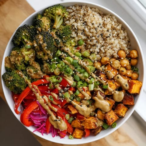 Deliciously customizable Bold Sauce Drizzle Bowls topped with crispy chickpeas and gochujang-maple.  