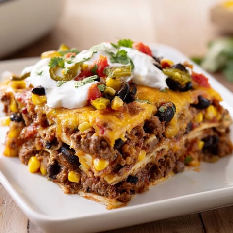 Taco Lasagna Fusion Dish