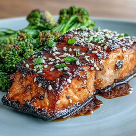 Honey Soy Glazed Salmon Broccoli #573