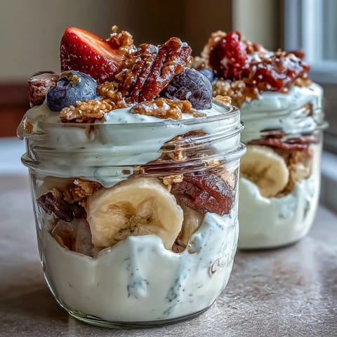 Fluffy Yogurt Banana Split