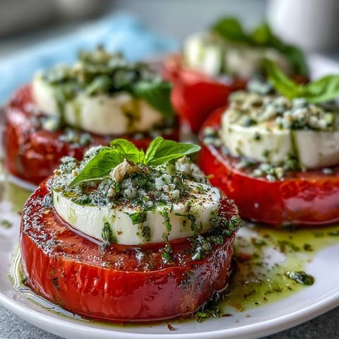Caprese Salad Basil Oil Drizzle #631