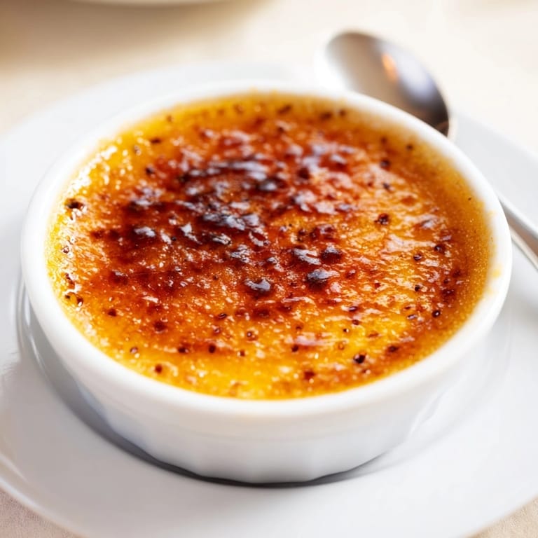 Silky smooth homemade Crème Brûlée recipe with creamy custard and crunchy burnt sugar topping.