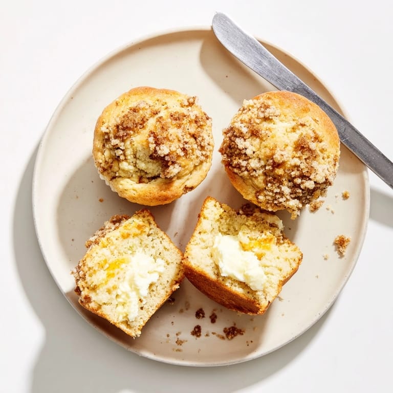 Close-up of crumbly, moist Ricotta Citrus Banana Muffins, inviting with a sugary topping.