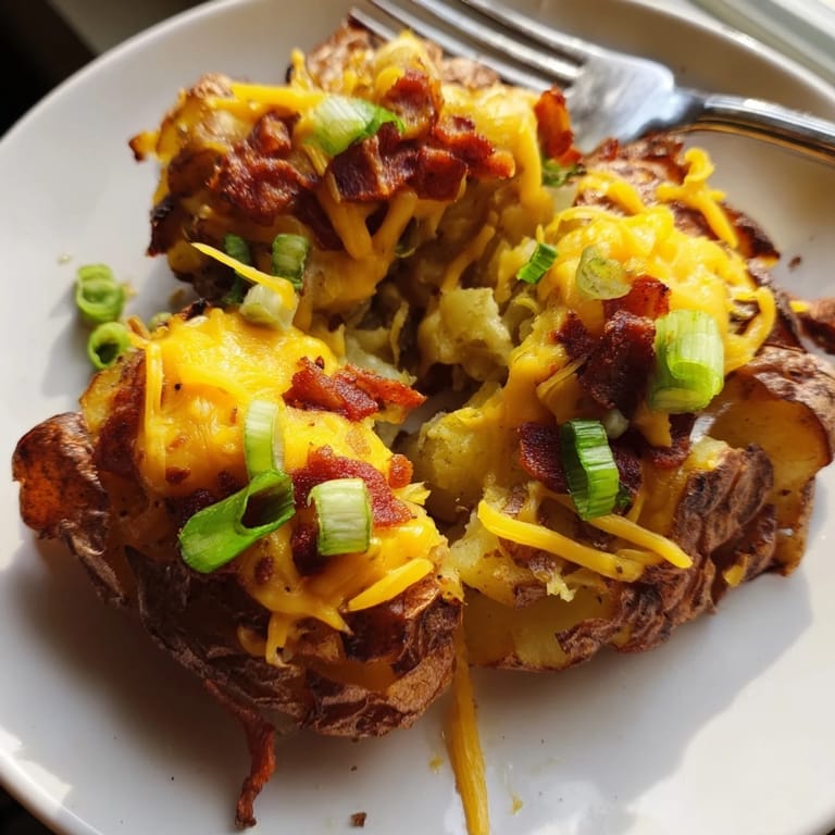 Golden brown smashed green onion potato bombs, perfect for dipping in sour cream.  