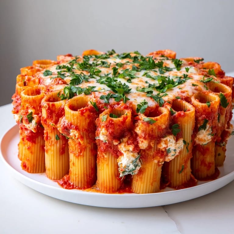 Deliciously filled honeycomb pasta cake, perfect for a gathering of friends.  