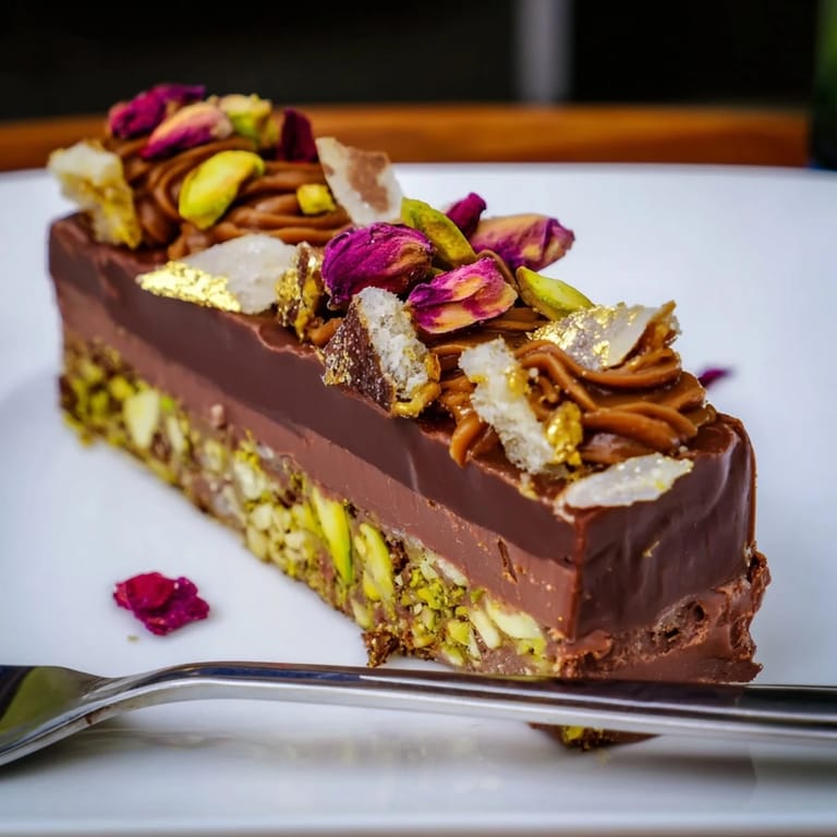 Rich and creamy Chocolate Bar Inspired Creations nestled in spiced date caramel bliss.  