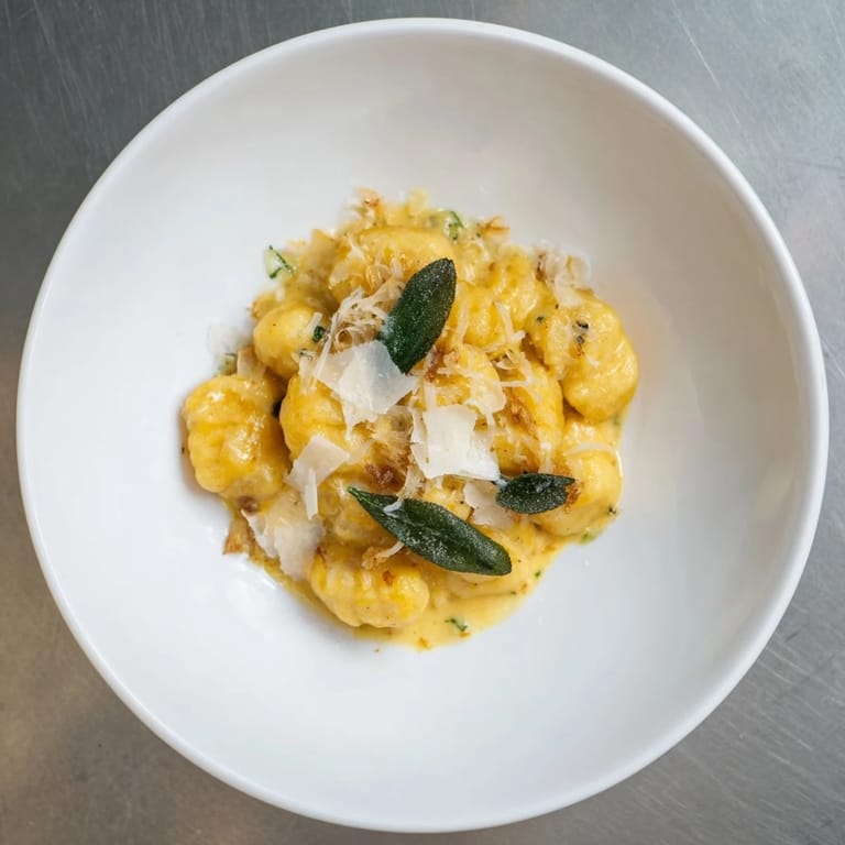 This savory One-Pot Creamy Pumpkin Sage Gnocchi pasta dish steams with rich, pumpkin-infused goodness, perfect for fall.