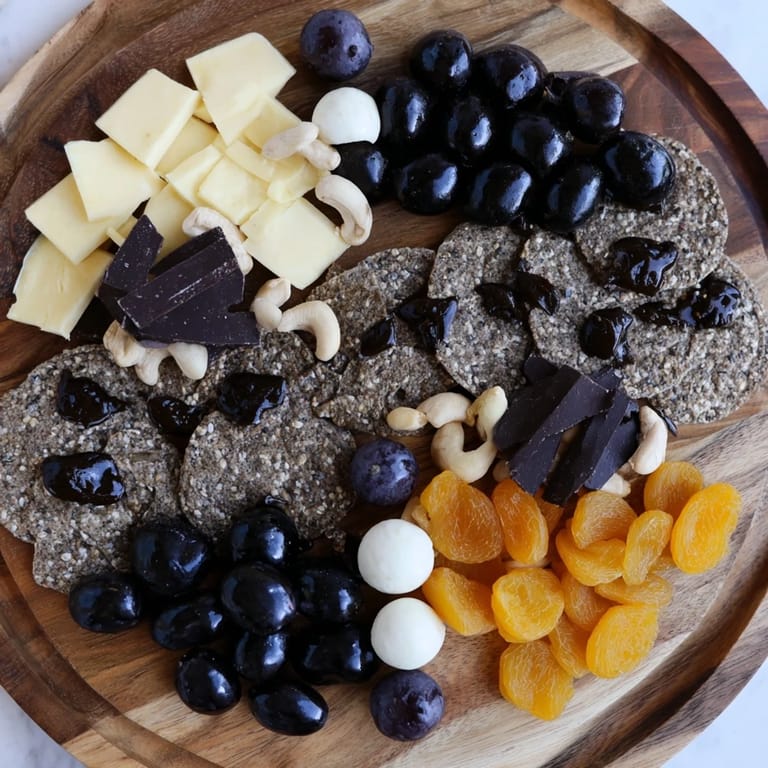 See this delightful appetizer; a Yin and Yang Balance Board with a visually striking contrast of flavors.