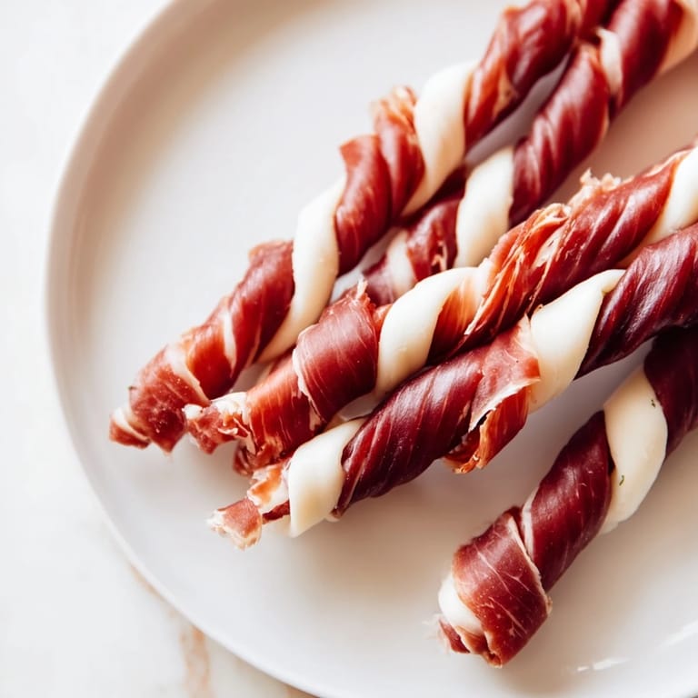 View of a delicious Nautical Knot, a gluten-free braided appetizer made with prosciutto.