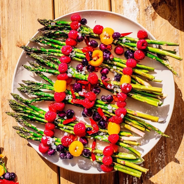 Close-up of the Botanical Lattice, showing a colorful mix of summer berries nestled in the grid.