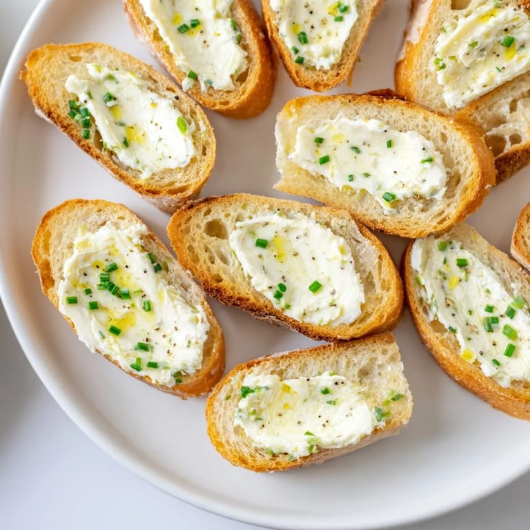 Fragrant Vodka Butter Crostini showcasing a close-up of buttery, golden-brown toasted bread slices.