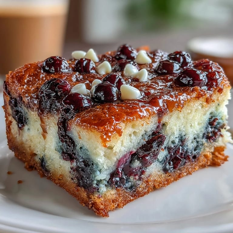 Soft, chewy blondies filled with plump blueberries, baked to golden perfection and cut into squares for easy sharing at parties.