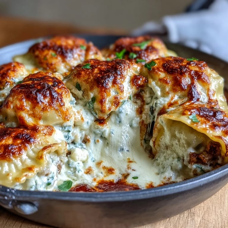 Hearty Dumpling Lasagna Skillet with Ground Turkey and Cabbage: A fusion of Italian and Asian flavors featuring ground turkey, marinara, and melted cheese between soft dumpling layers.